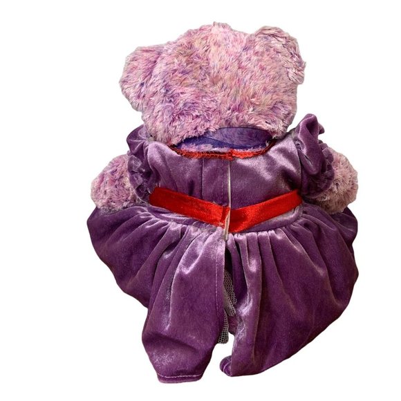 Build A Bear NIKKI II 2 Purple Plush Teddy 15" Children Cancer READ FLAWS - Picture 5 of 9
